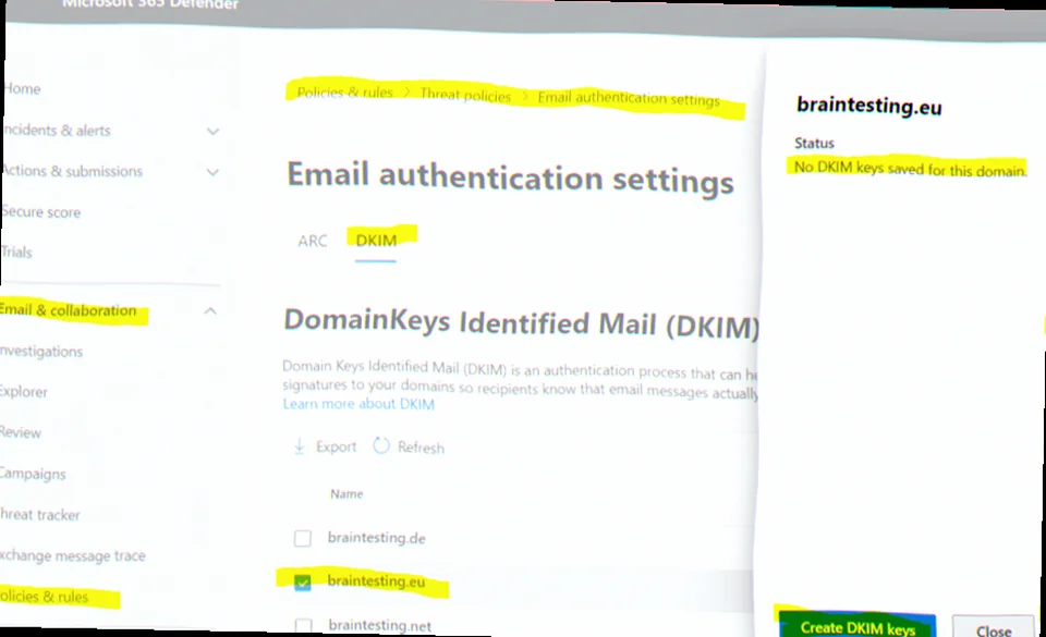 Tips til DKIM og gratis DNS