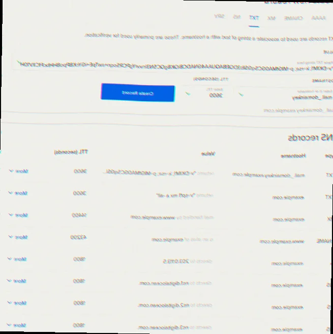 Løsninger for DKIM og gratis DNS