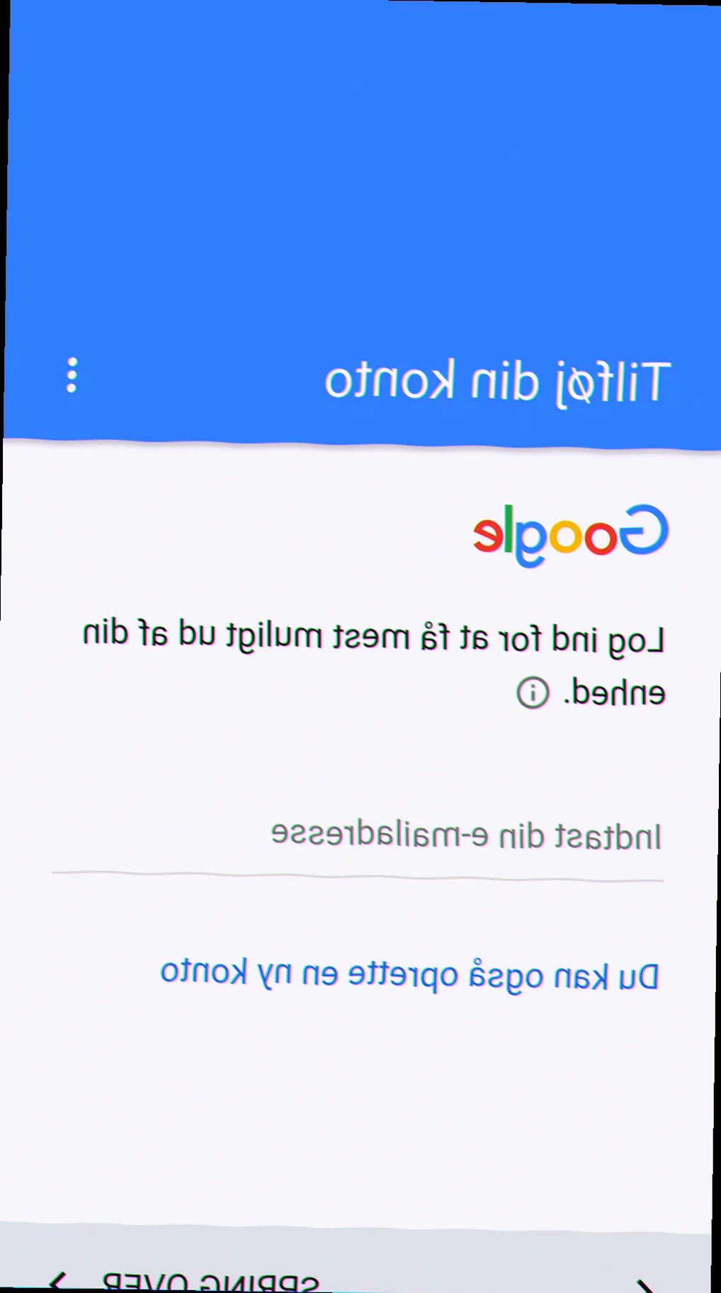 Mobil med Google app