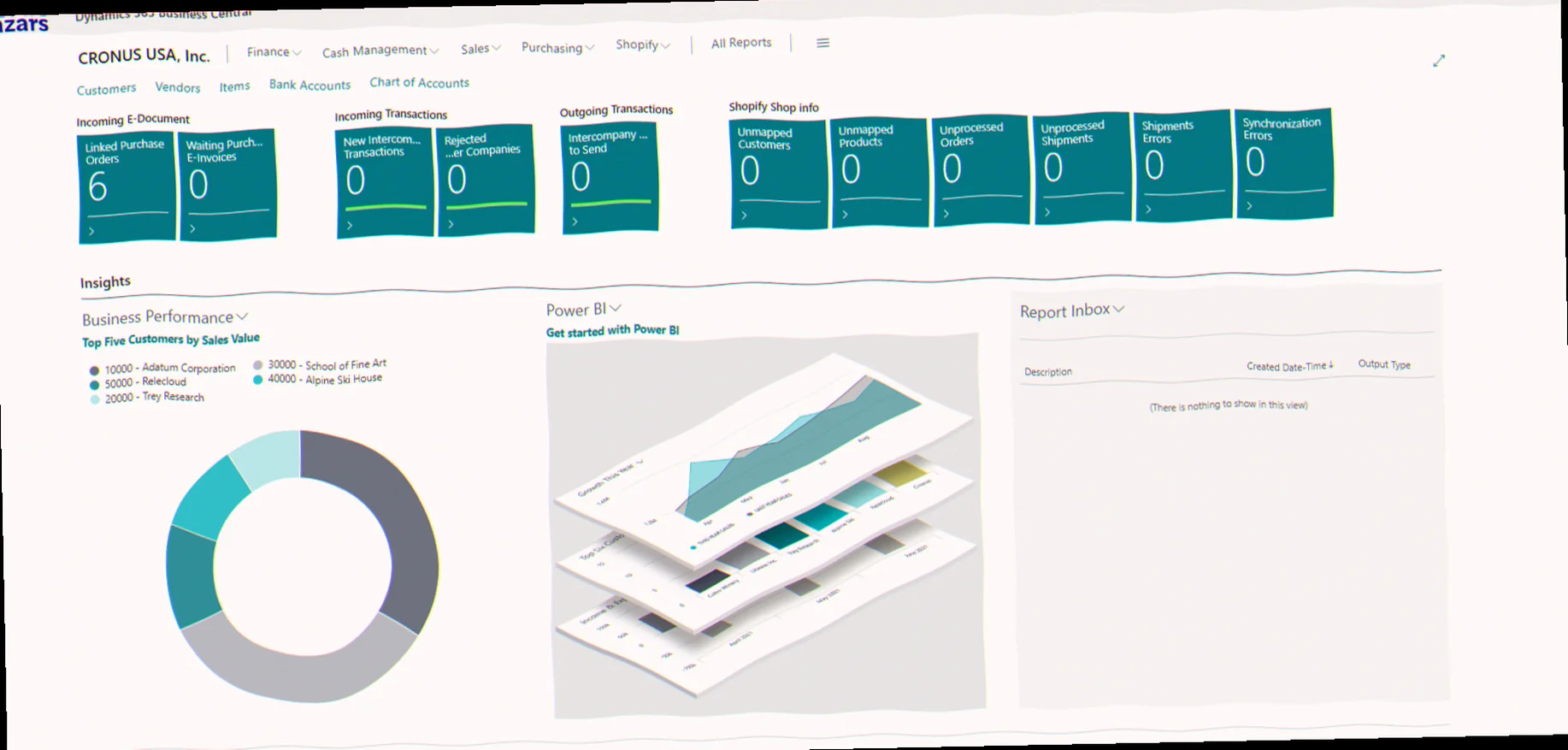 Visualisering af Business Central data